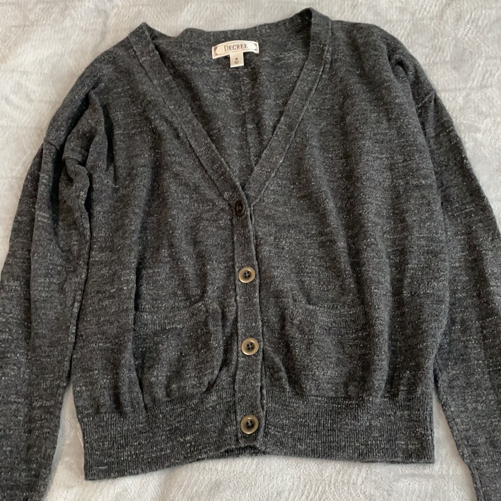 Grey charcoal cardigan